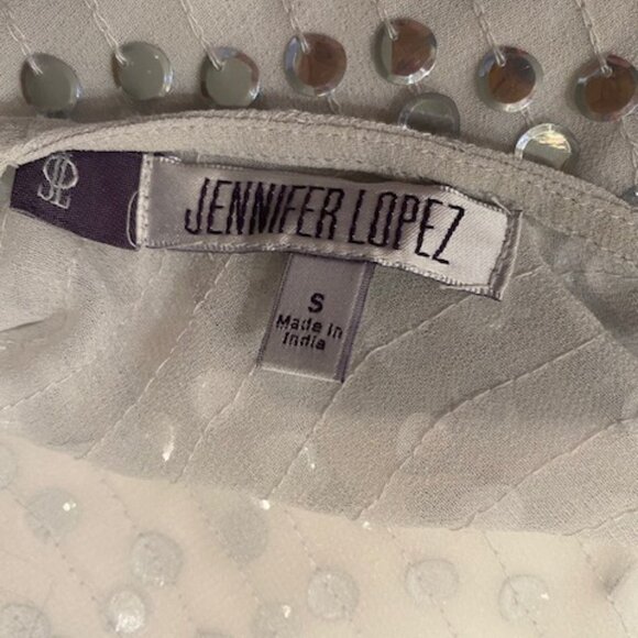Jennifer Lopez sequin short sleeve top - Picture 2 of 3